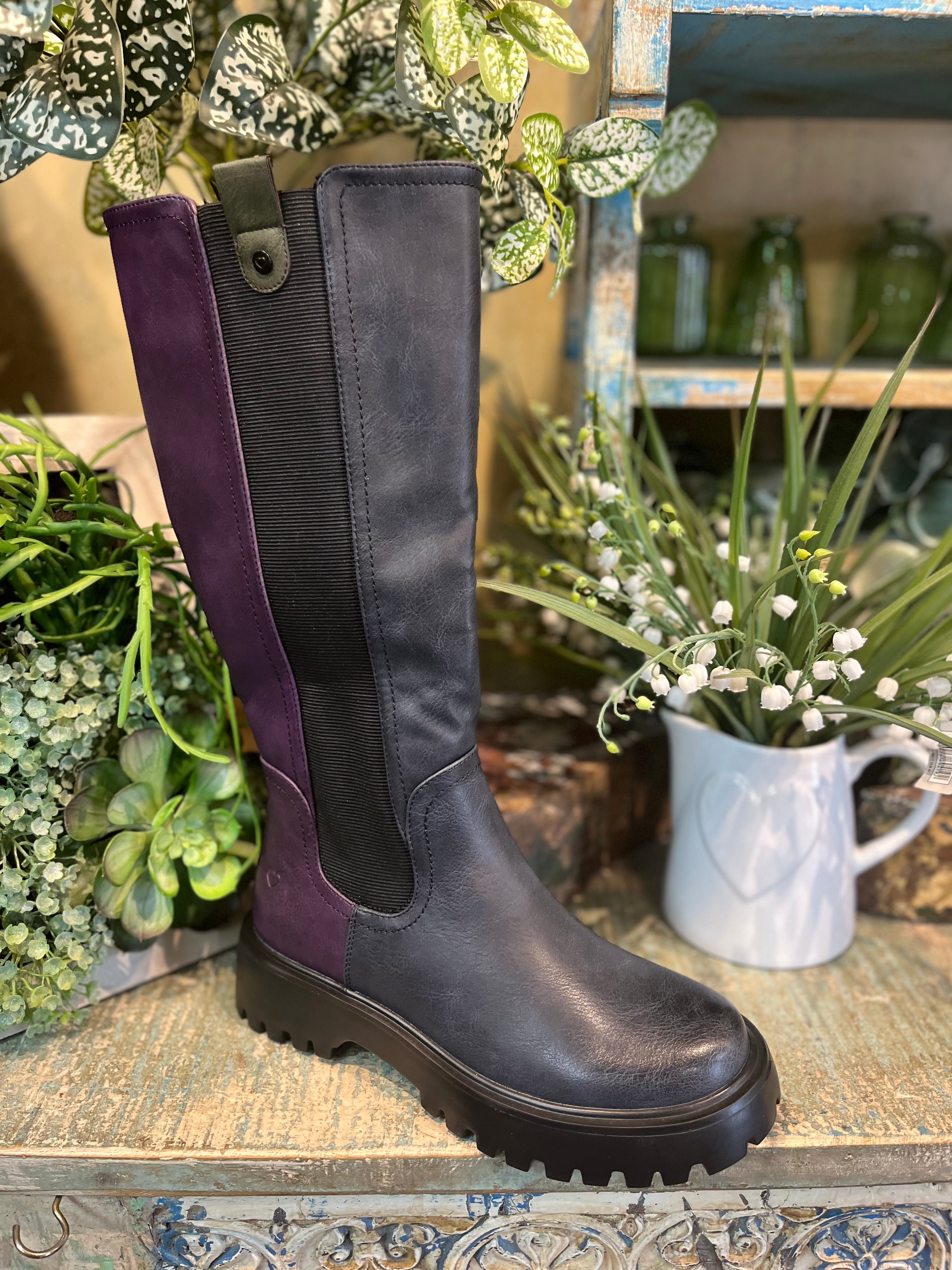 Heavenly Feet -  Zinnia - Purple/Navy Multi