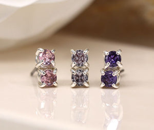 Multicoloured Crystal Stud Earrings