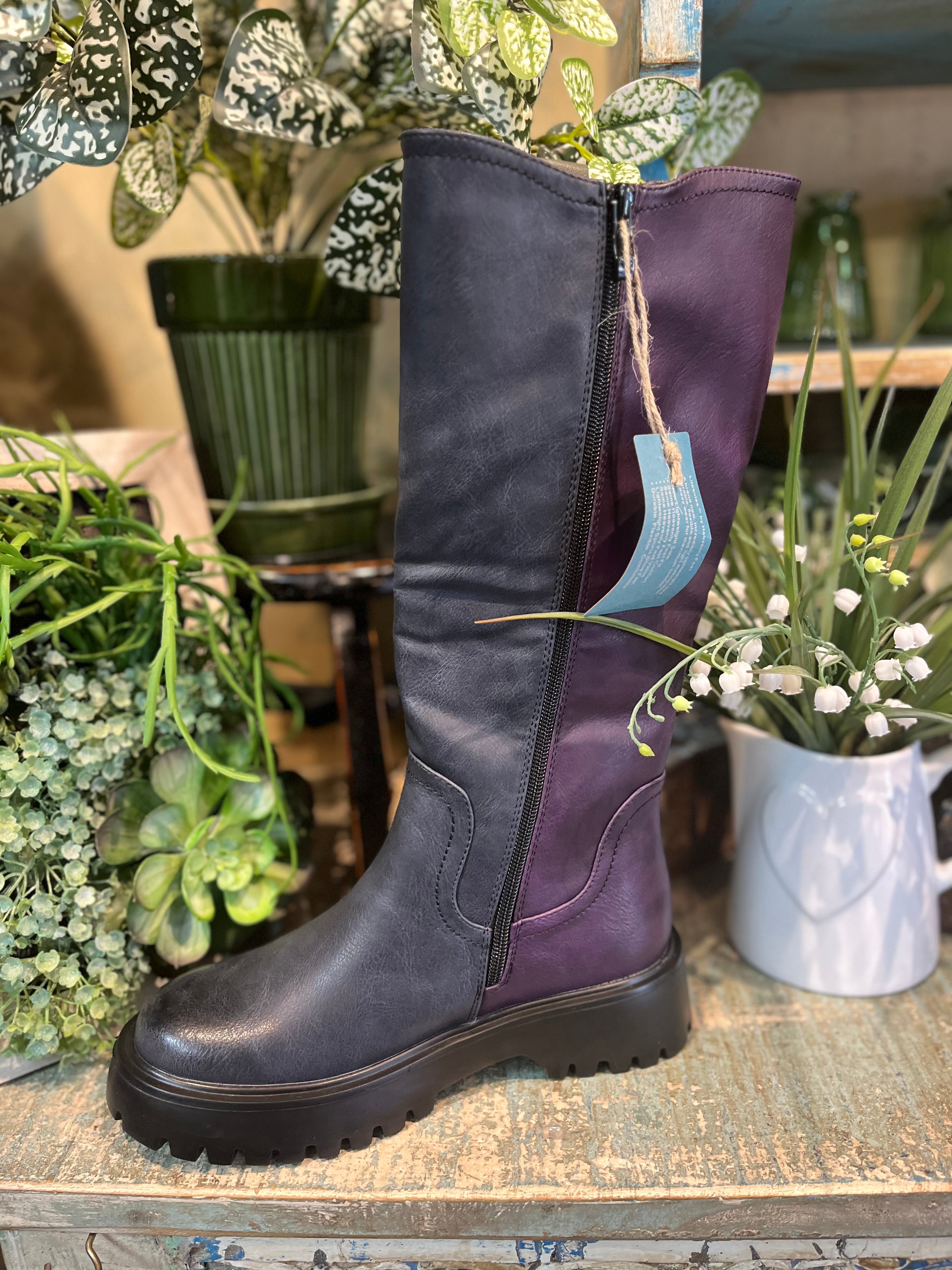 Heavenly Feet -  Zinnia - Purple/Navy Multi