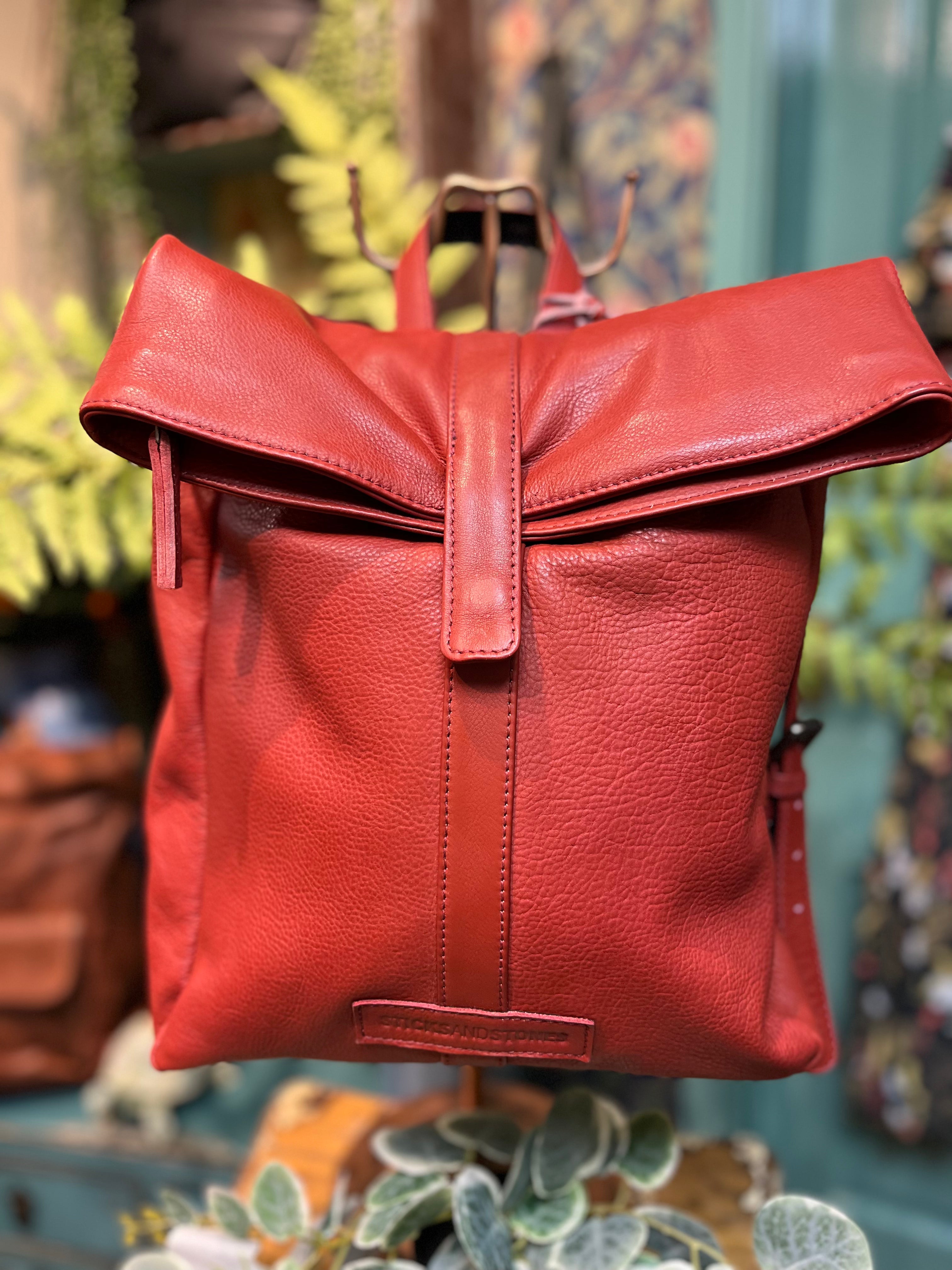 Stick And Stones Leather Courier Backpack