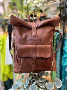 Sticks & Stones Messenger Leather Backpack