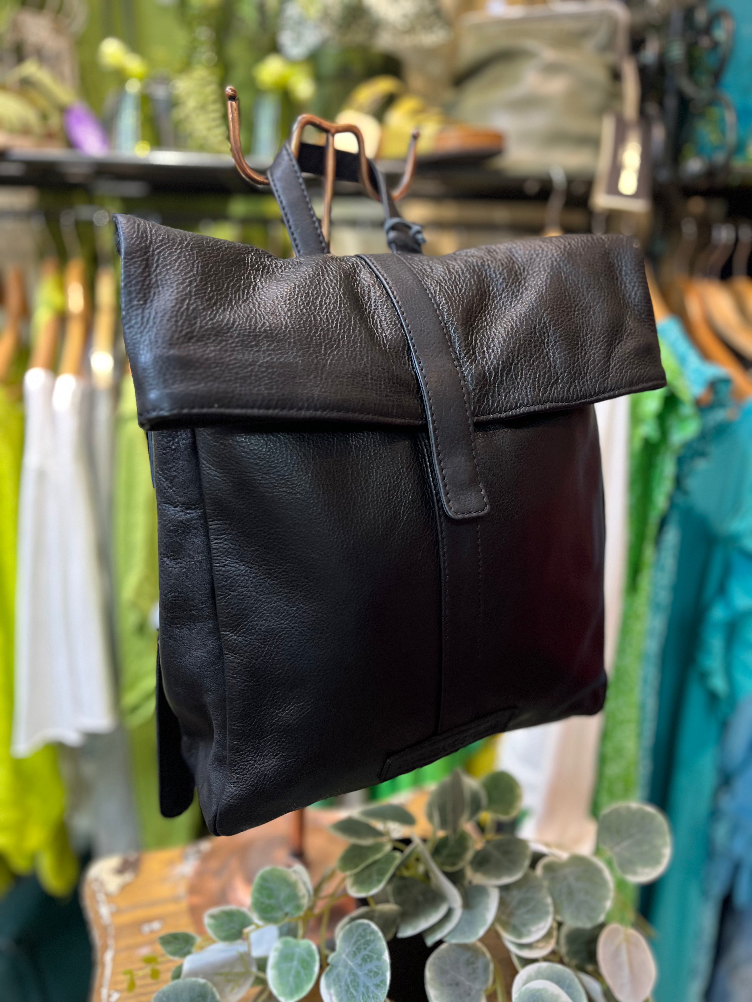 Stick And Stones Leather Courier Backpack