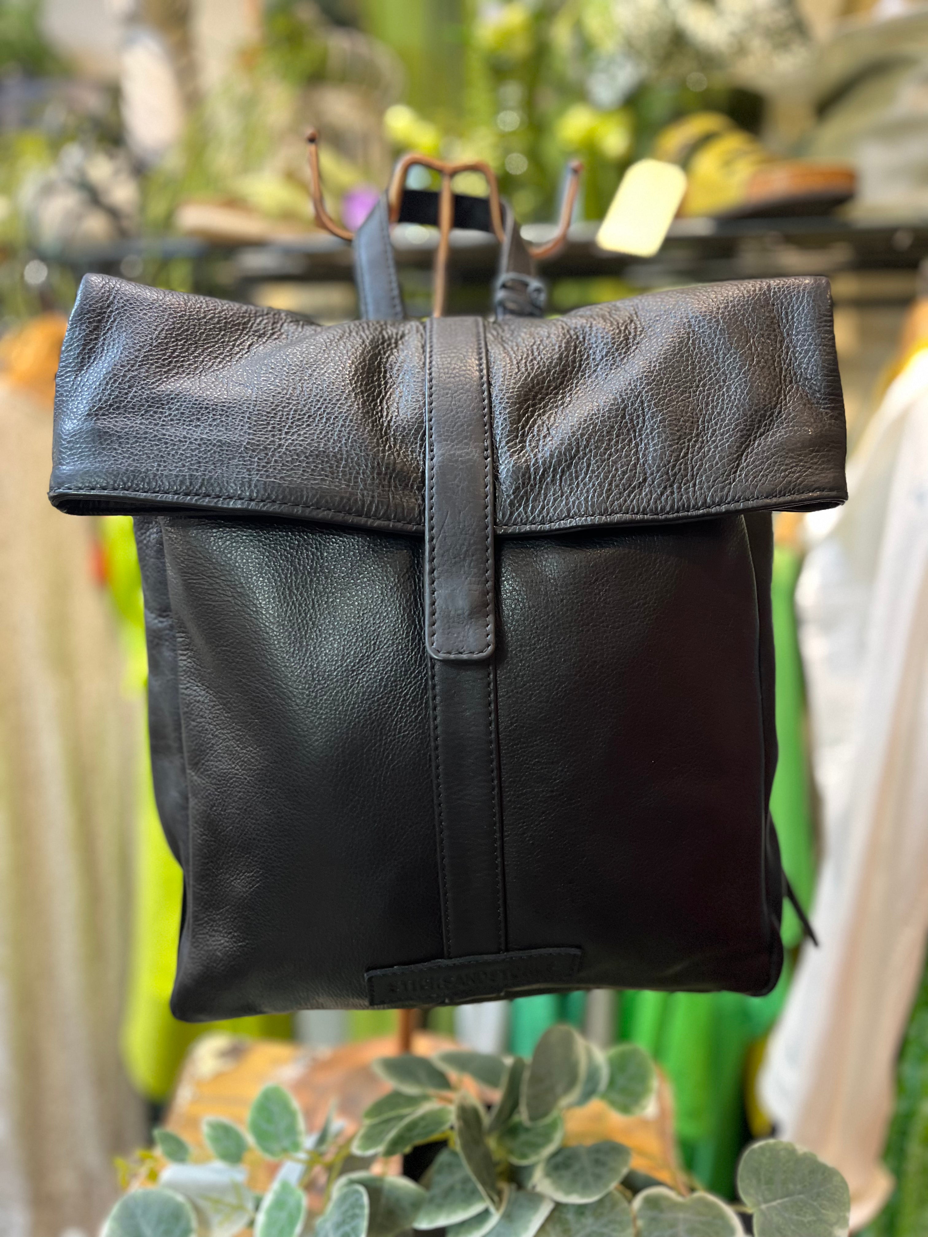 Stick And Stones Leather Courier Backpack