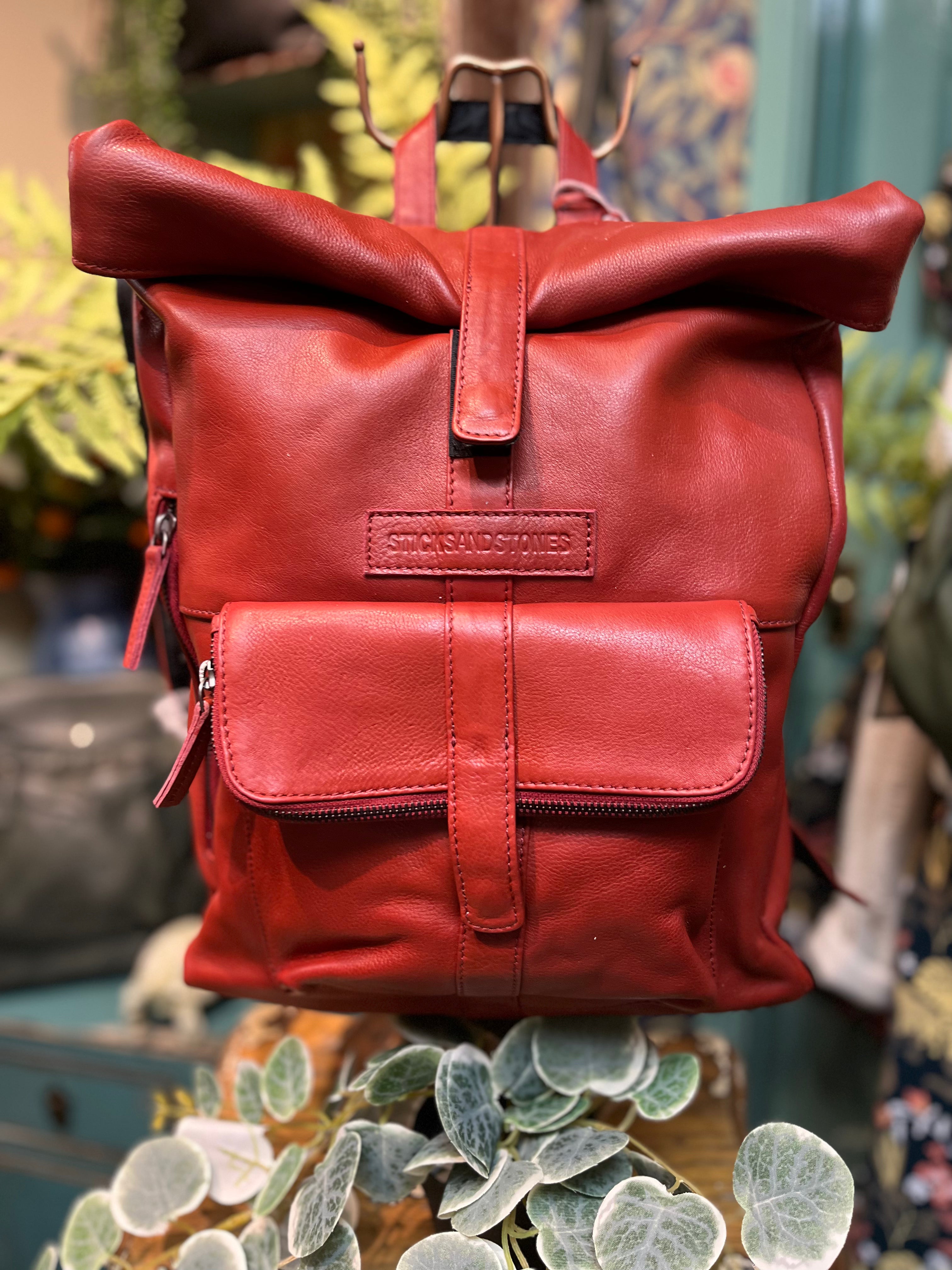 Sticks & Stones Messenger Leather Backpack
