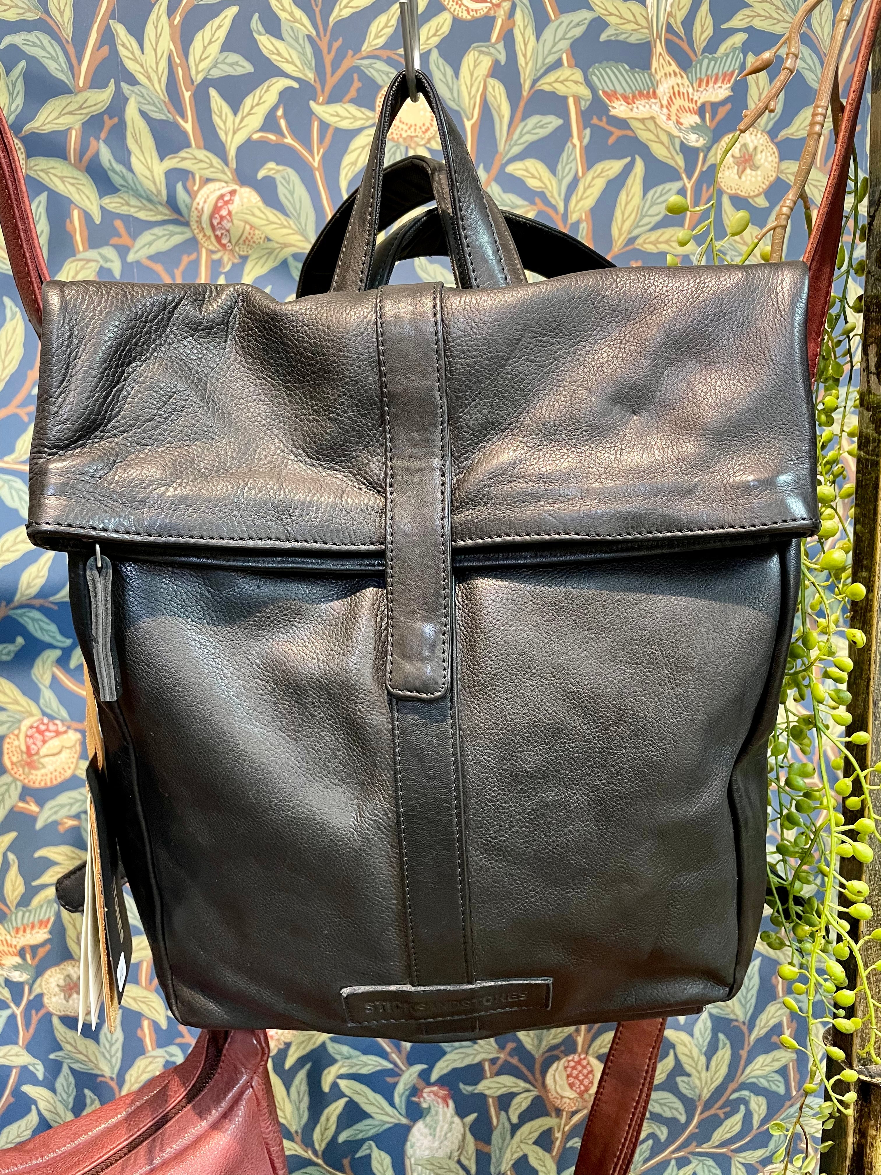 Stick And Stones Leather Courier Backpack