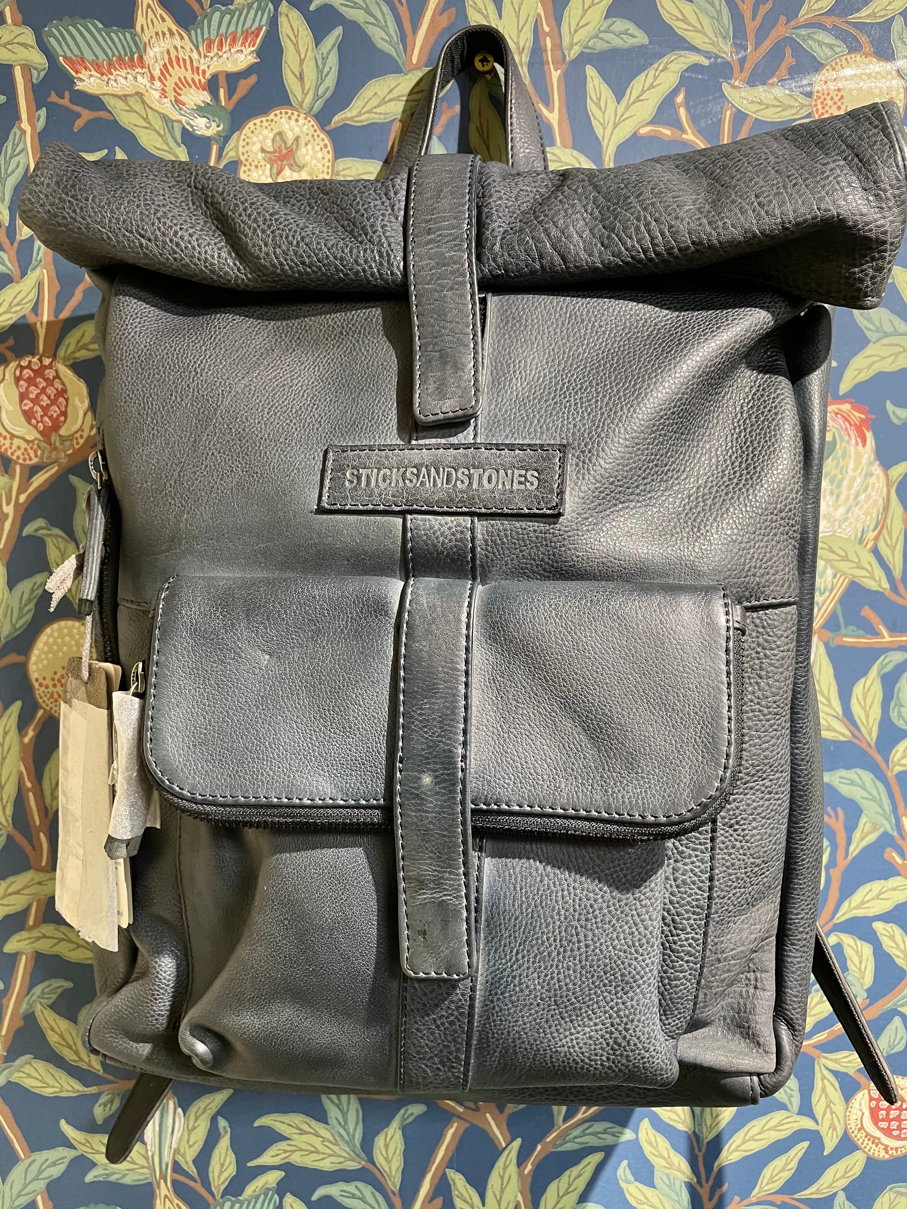 Sticks & Stones Messenger Leather Backpack