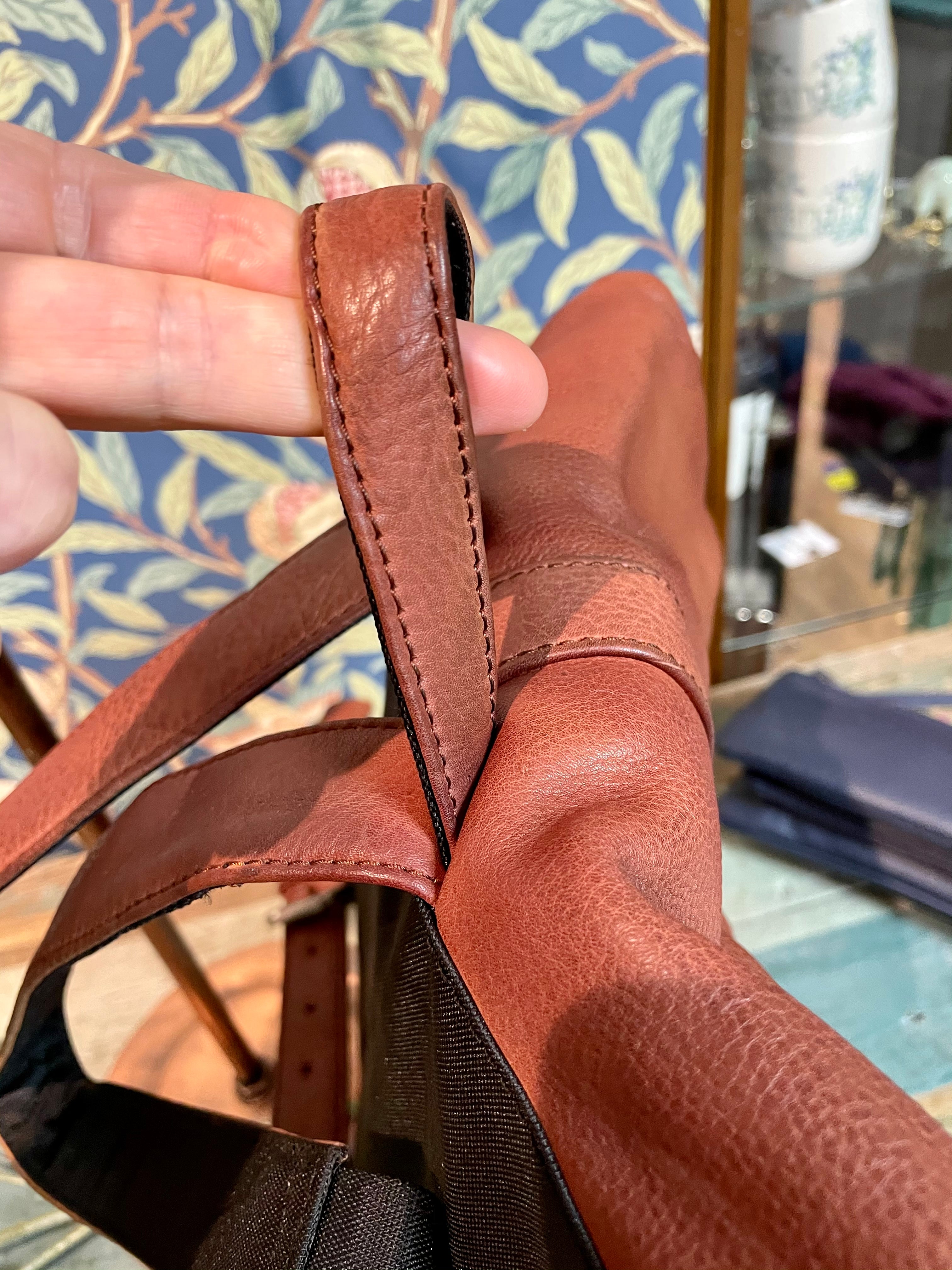 Stick And Stones Leather Courier Backpack