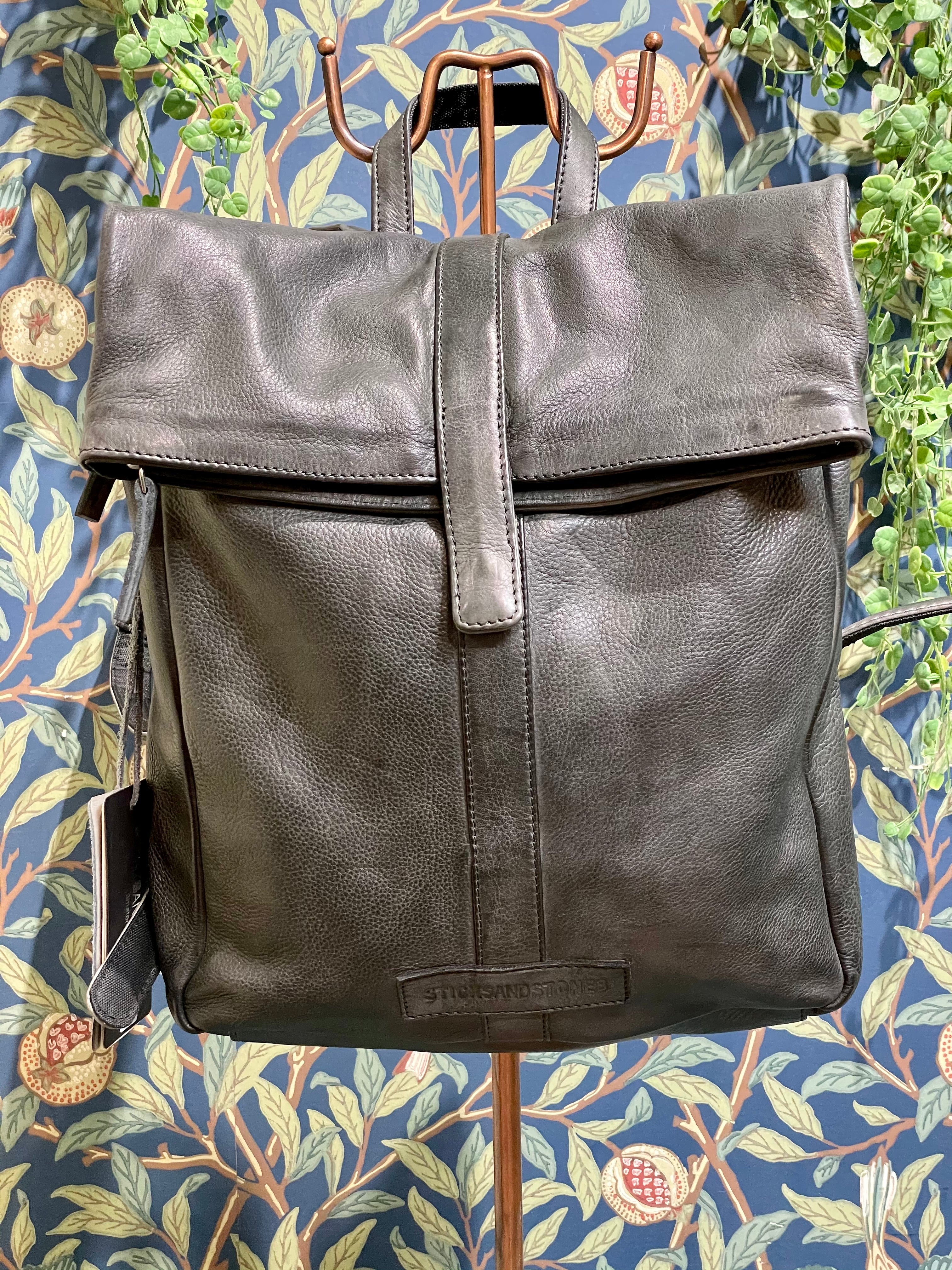 Stick And Stones Leather Courier Backpack