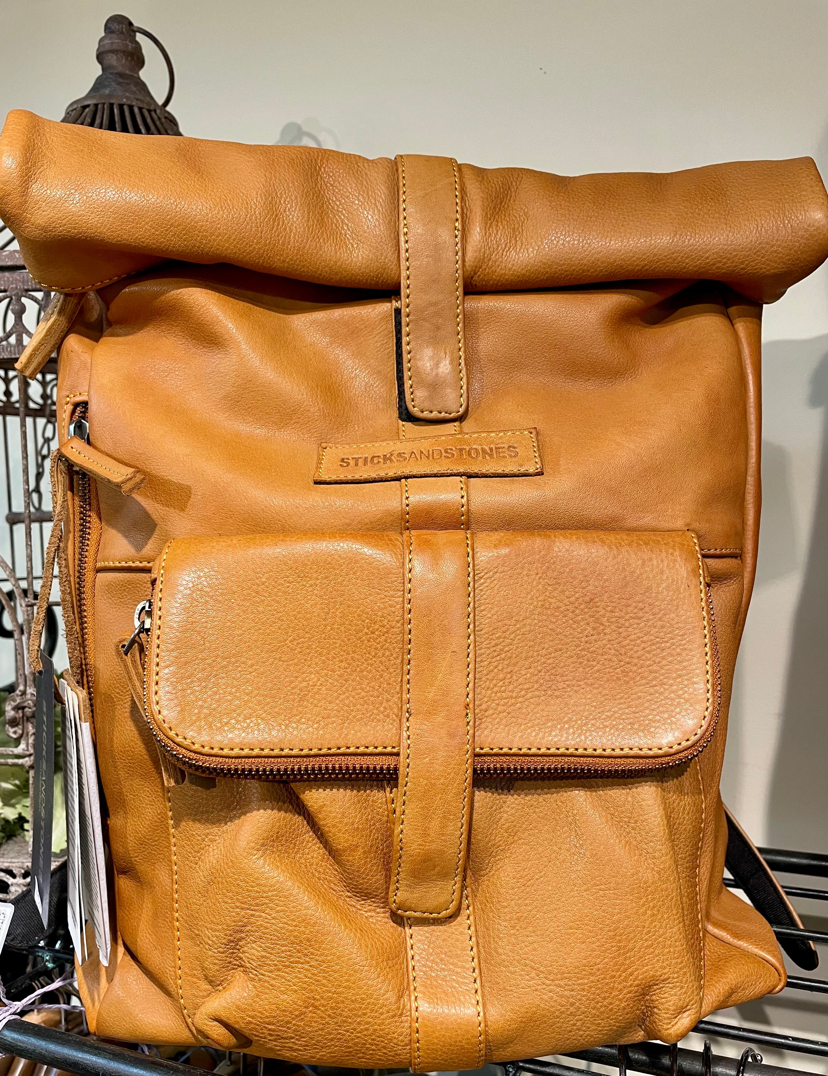 Sticks & Stones Messenger Leather Backpack