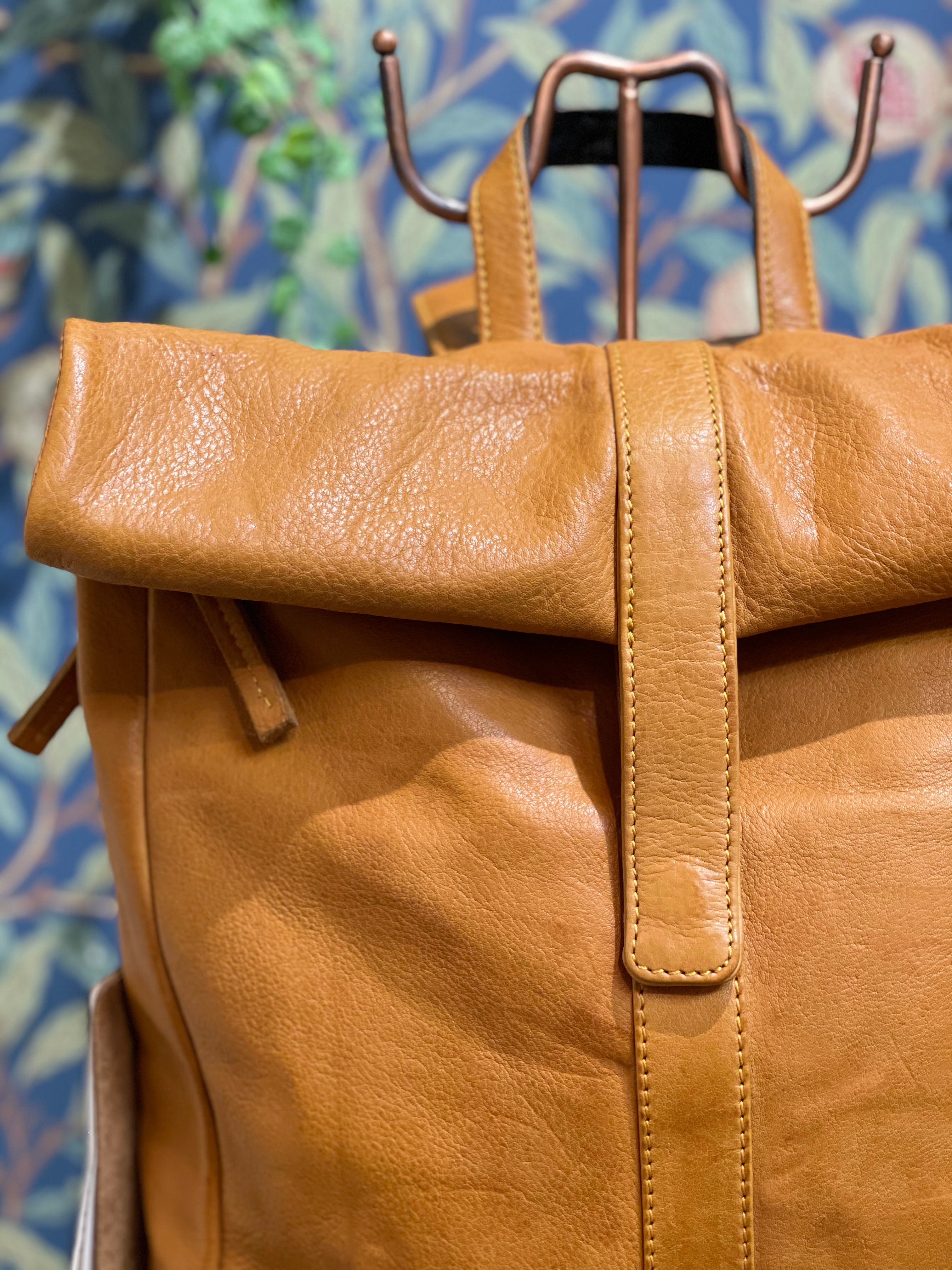 Stick And Stones Leather Courier Backpack