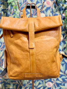 Stick And Stones Leather Courier Backpack