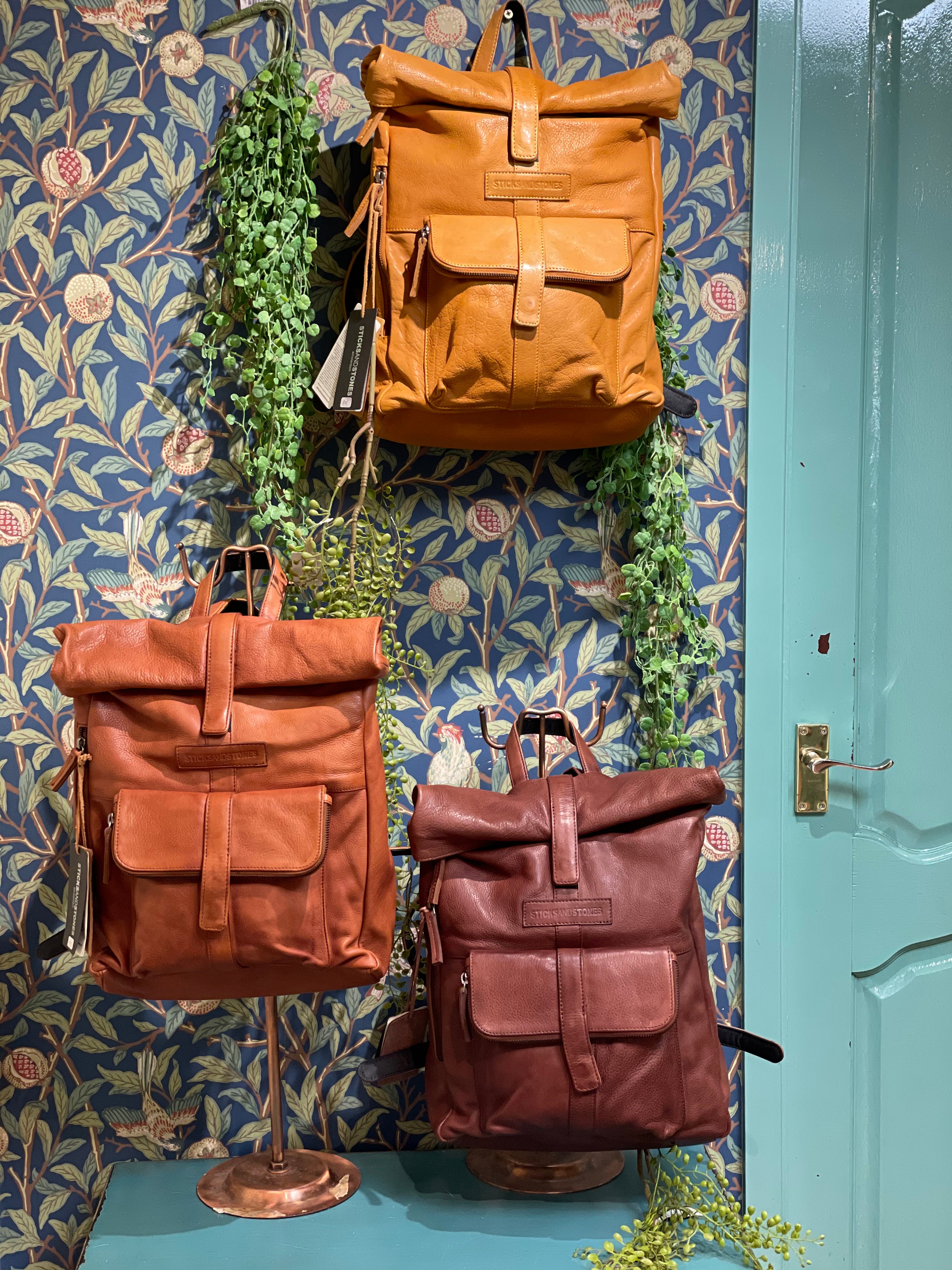 Sticks & Stones Messenger Leather Backpack