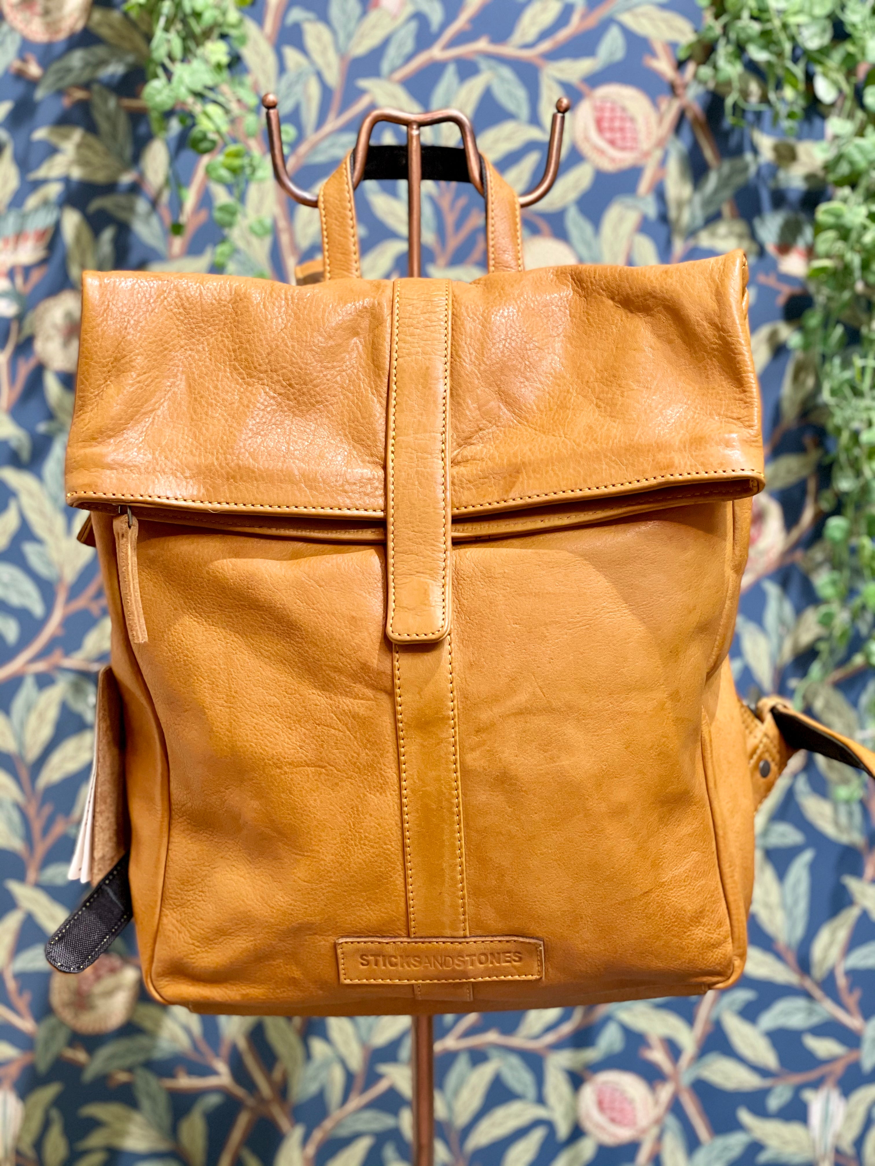 Stick And Stones Leather Courier Backpack