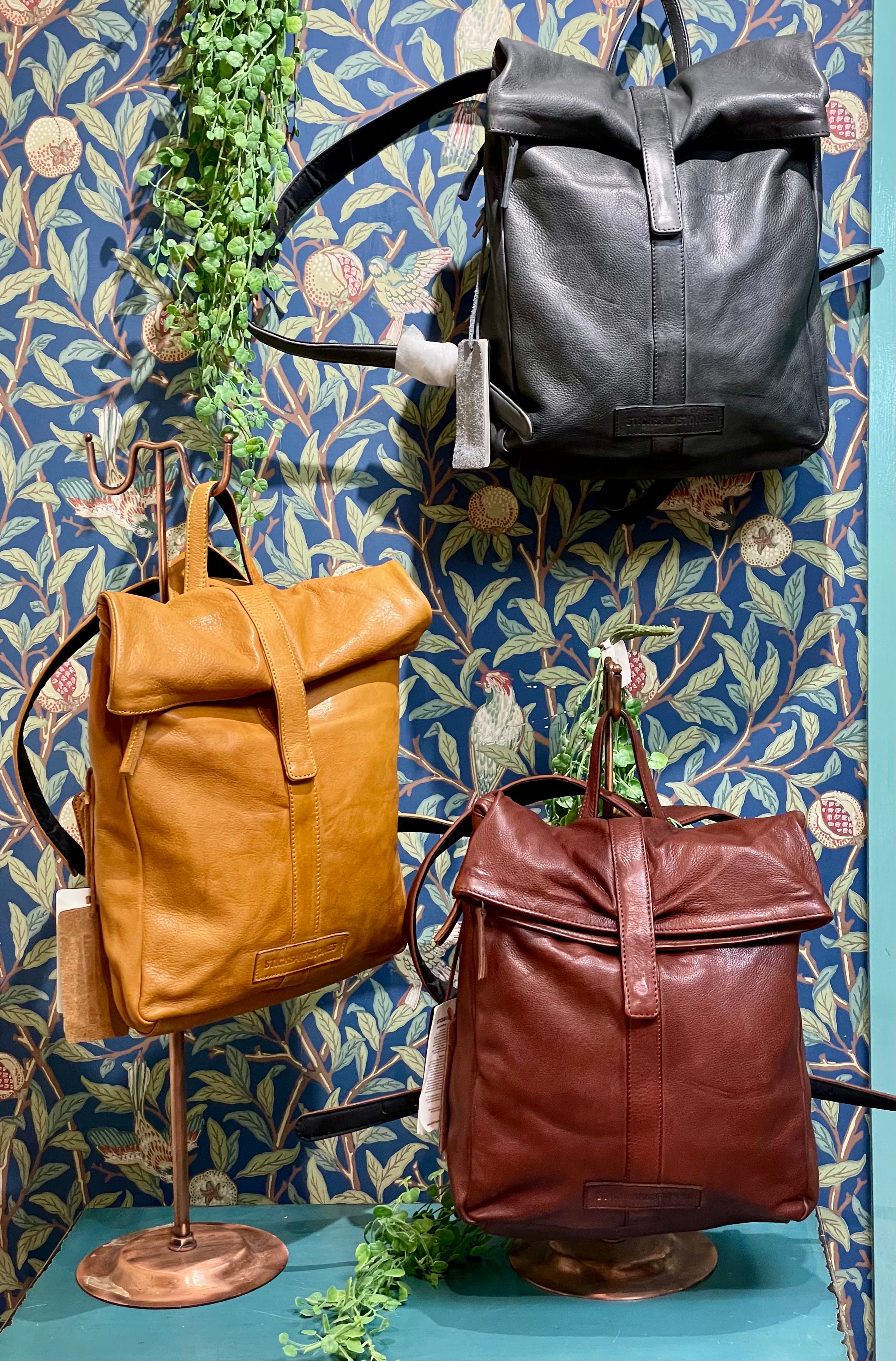 Stick And Stones Leather Courier Backpack