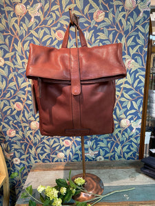 Stick And Stones Leather Courier Backpack