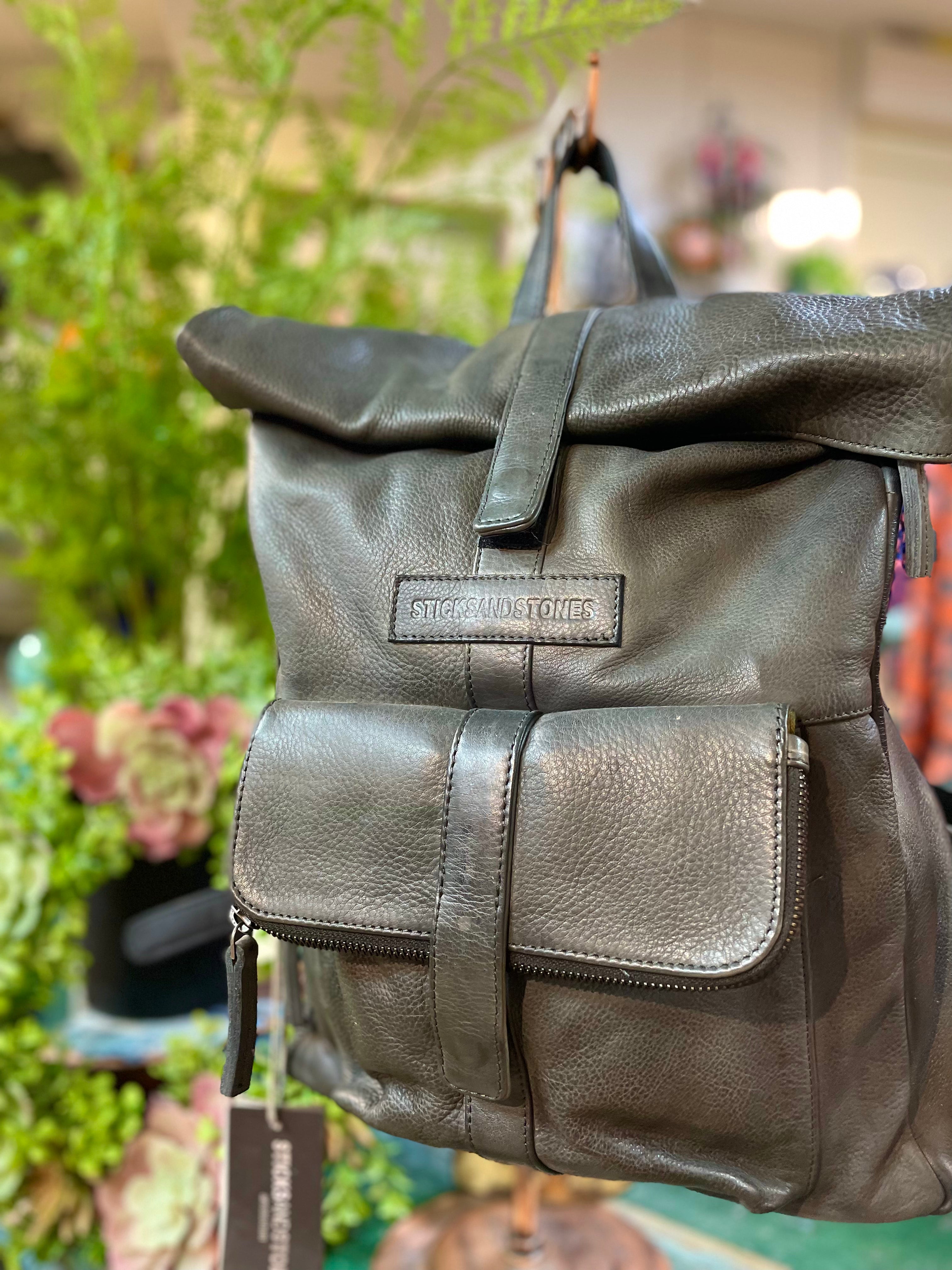 Sticks & Stones Messenger Leather Backpack
