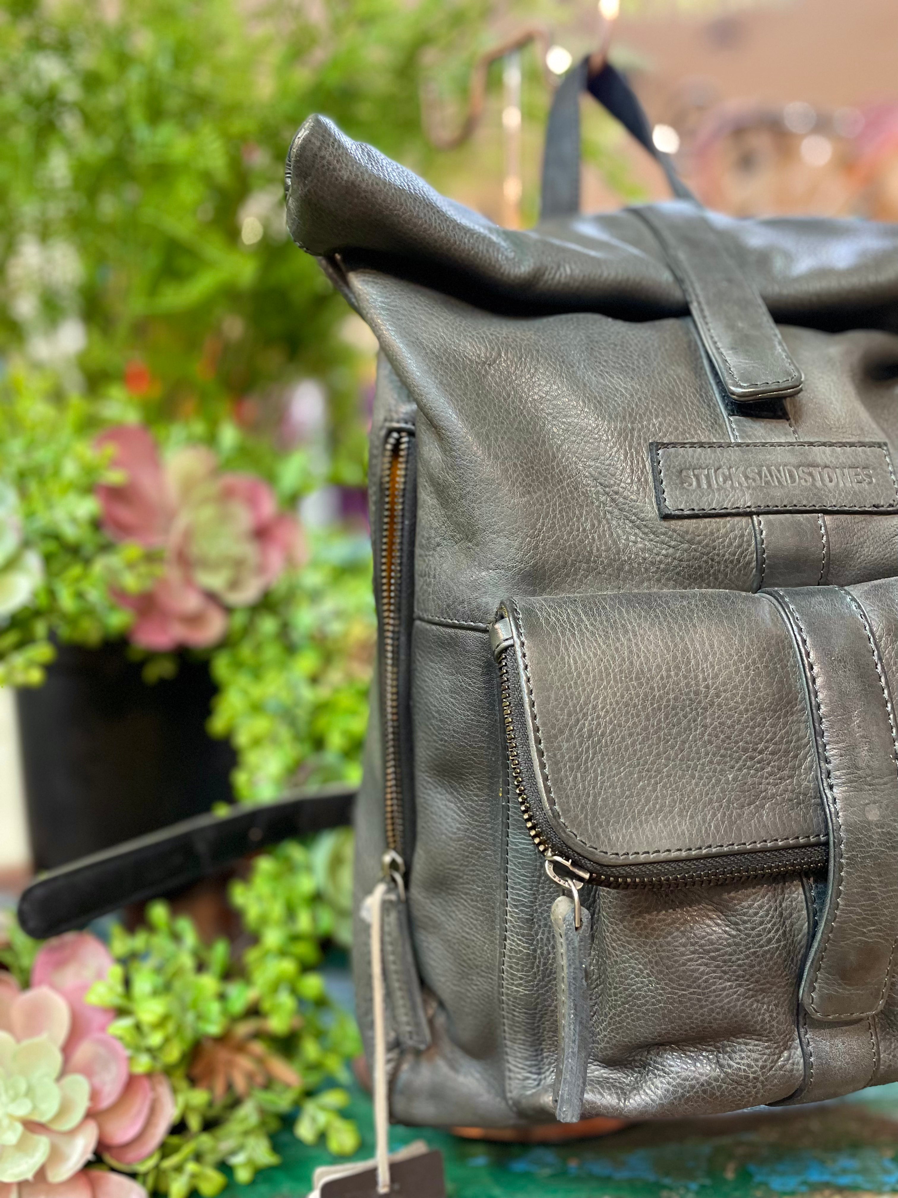 Sticks & Stones Messenger Leather Backpack