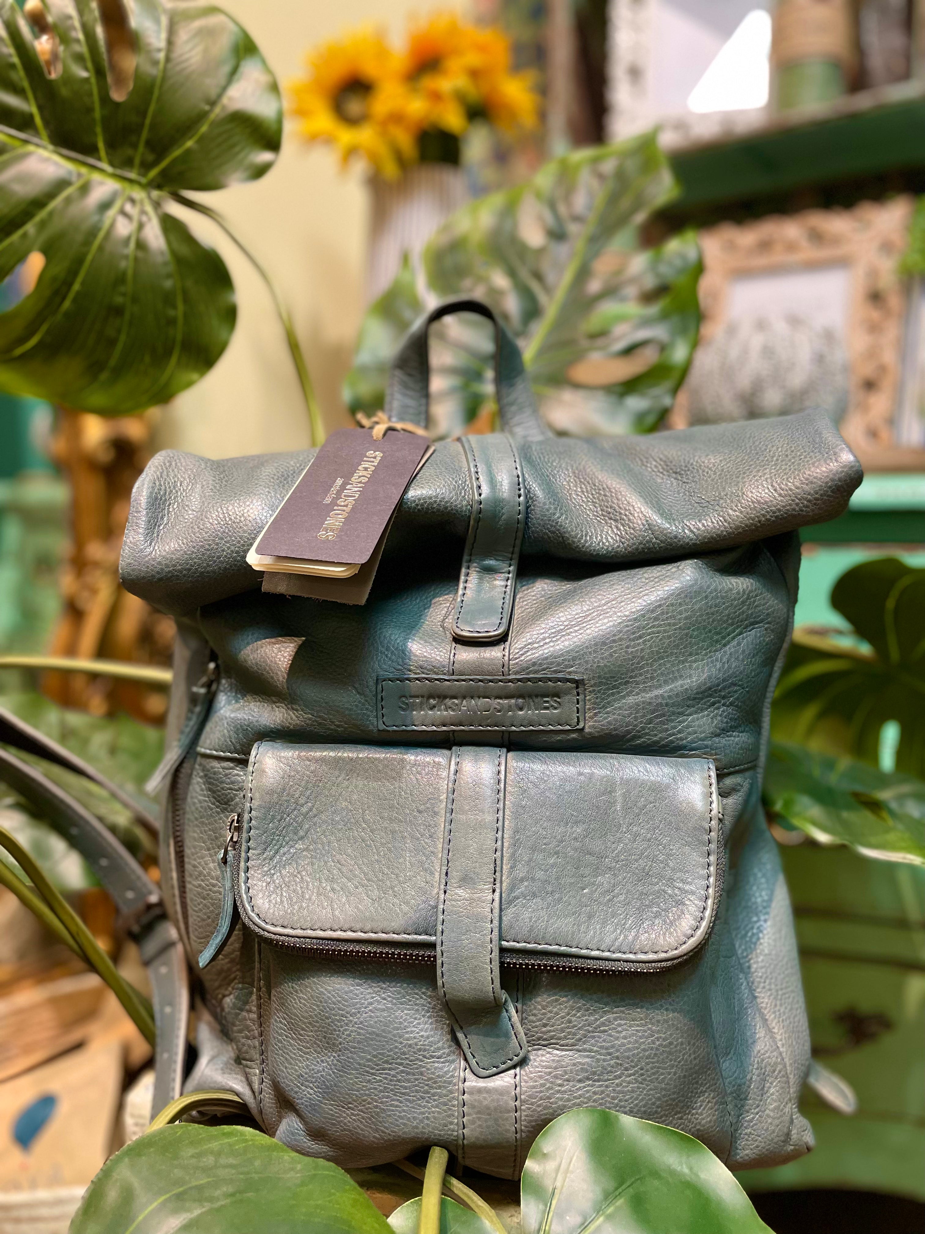 Sticks & Stones Messenger Leather Backpack